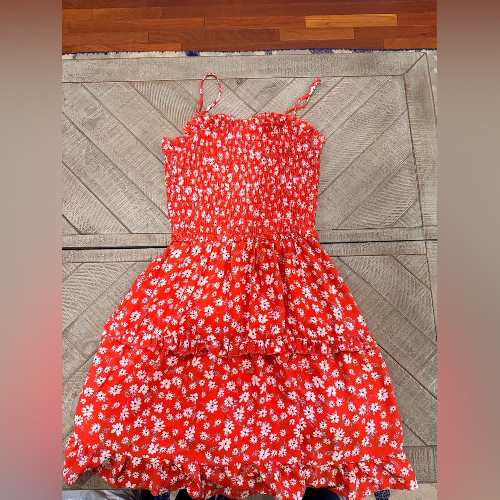 Sienna Sky Red Floral Casual Dress